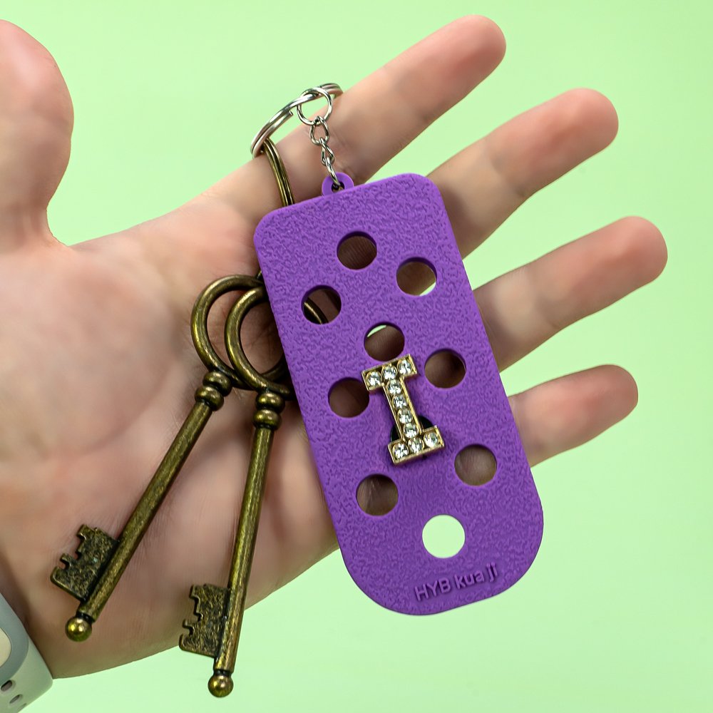 New design rubber keychain shoe charm holder fit car keys charms bag trinket wholesale custom