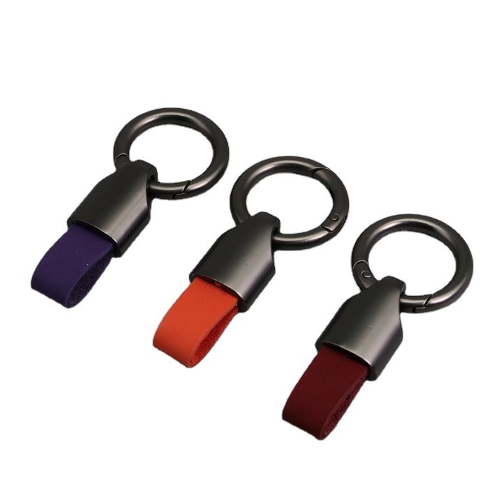 Trendy Car Keychain Luxury Men Women Key Chain for Key Ring Holder Durable PU Leather Horseshoe Buckle Best Gift Accessories