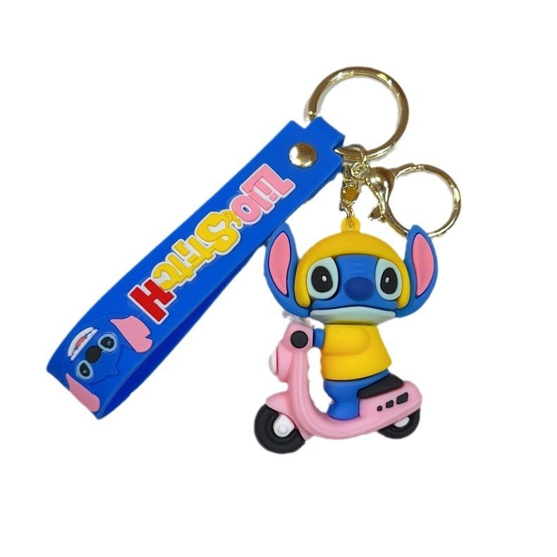 Creative Cartoon Stitch Keychain Pvc Soft Rubber Doll Key Chain Student School Bag Pendant Activity Gift
