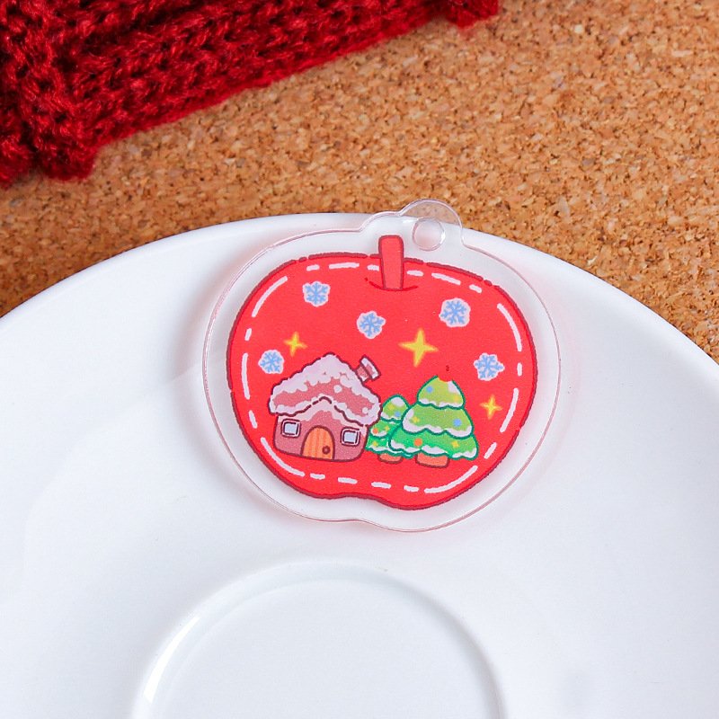 Make your own design Christmas printed custom acrylic keychain holographic charms anime transparent key chain souvenirs gift