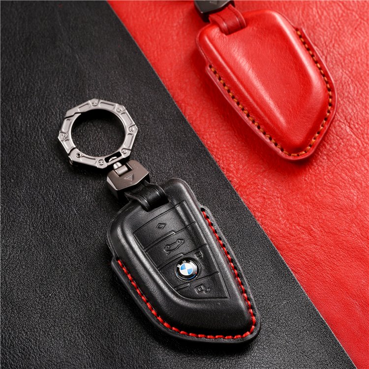 Handmade Genuine Leather Car Key Case Cover for BMW E46 M5 M6 F20 3 GT3 GT5 1 3 5 Series Car key Shell