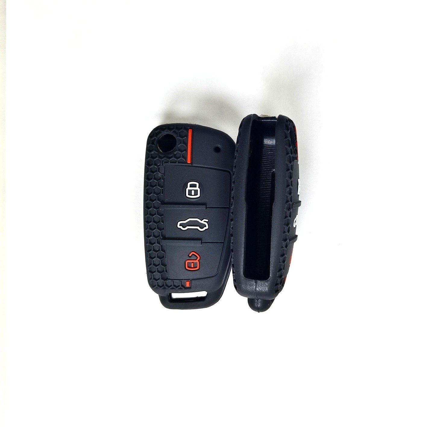Best sellers Silicone Car Remote 3 Button Key Case Cover Genuine Grid case For Audi Q3/Q7/TT/A6/S3/A3/A1