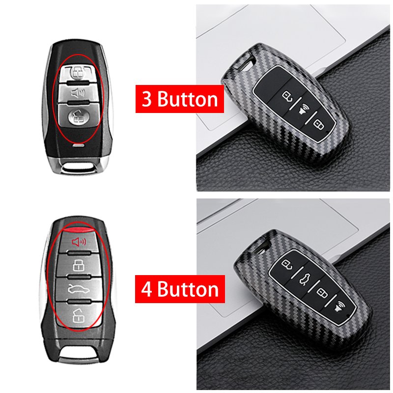 Carbon ABS Car Key Case Cover for Great Wall Haval Jolion 2022 H6 H7 H4 H9 F5 F7 F7X F7H H2S GMW Dargo Shell Fob Accessories