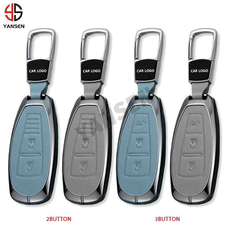 Zinc Alloy Leather Car Smart Key Key Shell Case Keychain Accessories For Suzuki Vitara Swift Ignis Kizashi SX4 Baleno Ertiga