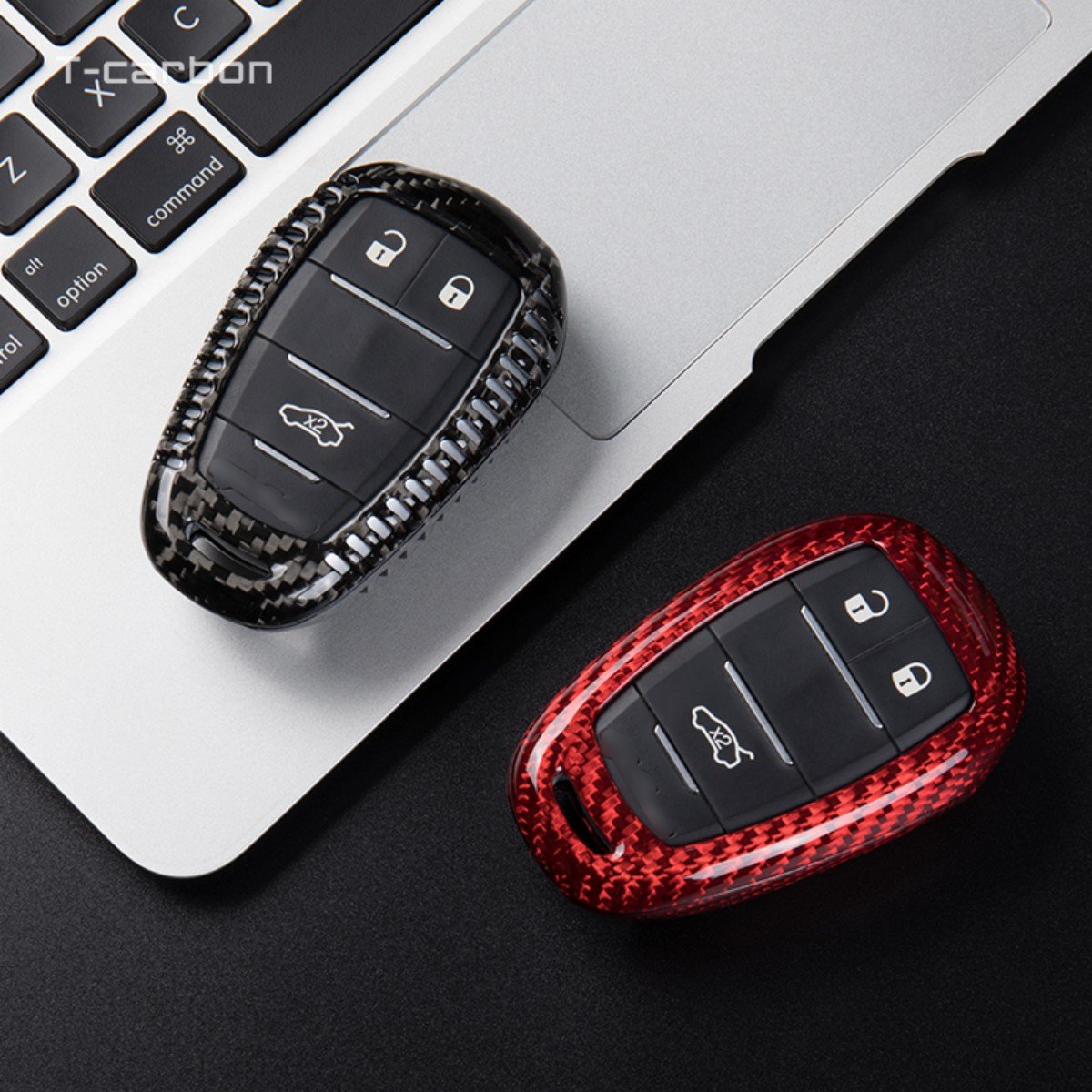 Fashion Car Key Cover For Alfa Romeo Carbon Fiber Car Key Case Car Interior Accessories Key Cover Protect Bag T-carbon