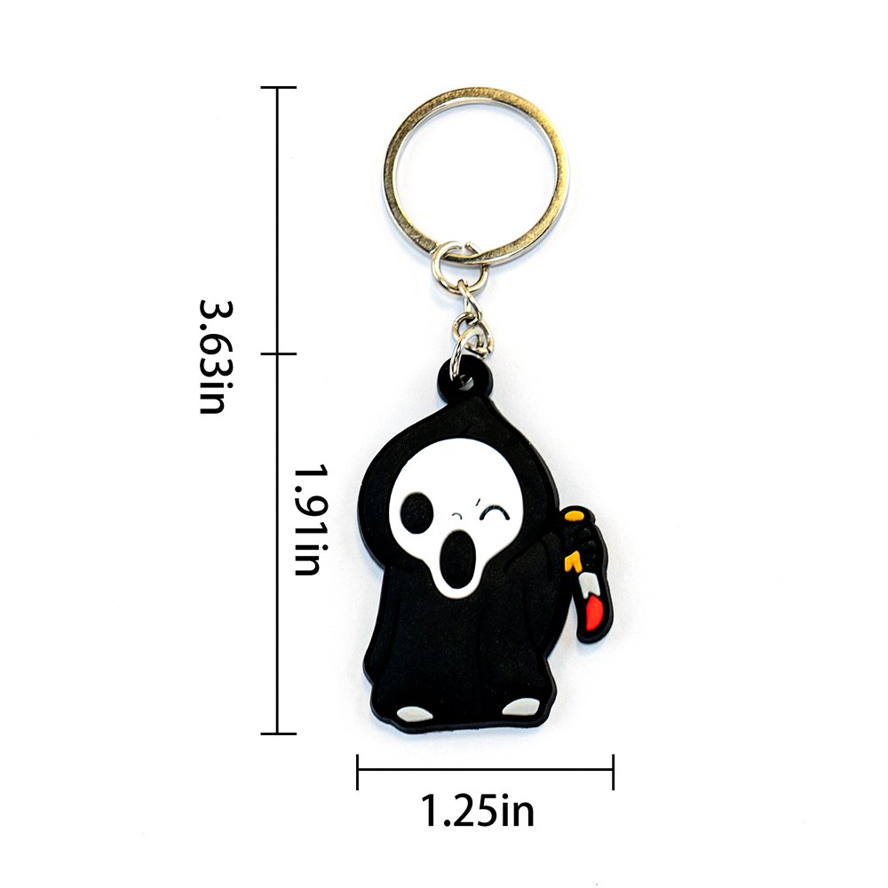 wholesale rubber keychains hot sale anime figure custom keyring friends Cartoon animal dog cat key holder fit fans souvenir gift