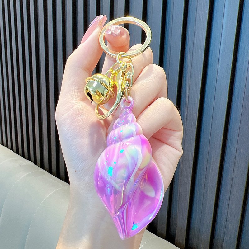 Acrylic Shell Conch Scallop keyring Romantic Seashell Keychain Cute Bag charm Pendant tourist souvenir key chains beach keychain