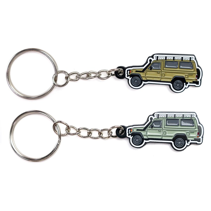 Custom cute metal jeep key chain cartoon jeep car logo enamel keychain charms key ring chain for women