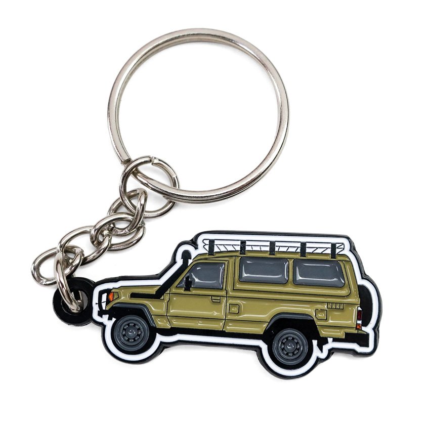 Custom cute metal jeep key chain cartoon jeep car logo enamel keychain charms key ring chain for women