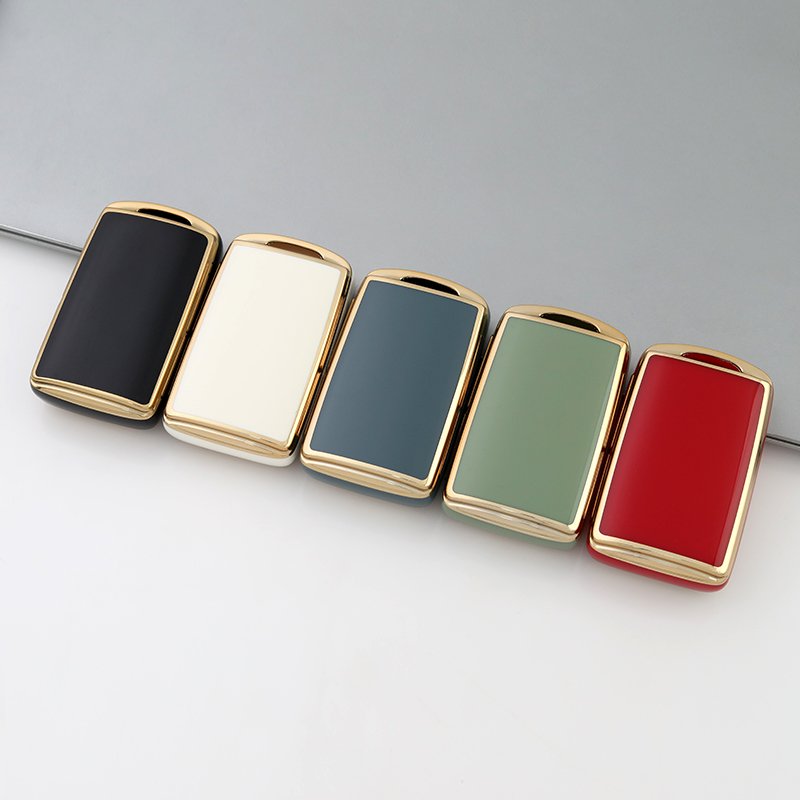 Gold Edge TPU car key cover fit for Mazda 3-Button Key Housing for CX3 CX5 CX7 CX9 MX5 Shell Protector key fob case holder