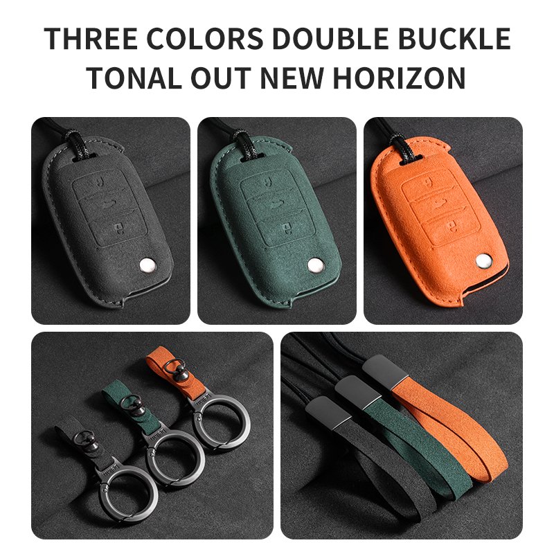 Hot Selling Car Key Cover Suede Soft Touch High Temperature Hot Pressed Button Accessory Protective Fit Model for Citroen Car