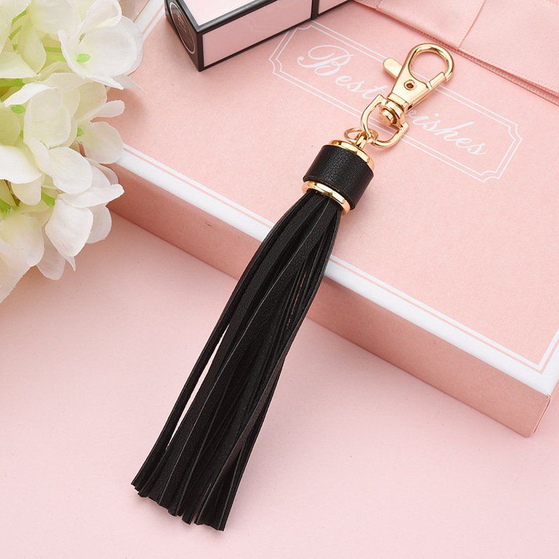 Pu Leather Tassel With Lobster Swivel Keychain For Handbag Phone Car Accessories Jewelry Bulk Sets Tassels Decorations Keychains