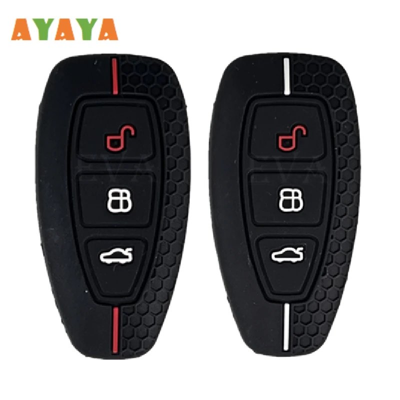 3 Button Key Case Cover For Ford Transit Custom Mondeo Fiesta Kuga ST Line MK3 Focus 3 Station Wagon Ecosport Shell Accessories