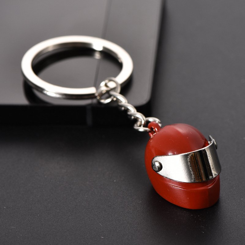 Personalized motorcycle Bicycle Accessories helmet small gift key chain Creative car advertising car key chain Keyring Keyfob