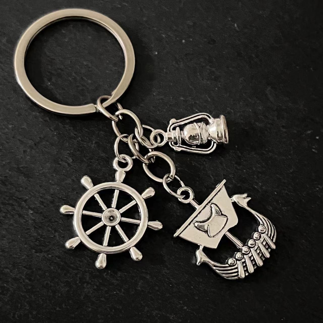Nautical Keychain Sailboat Rudder Anchor Lighthouse Fashion Nautical DIY Keychain Accessories