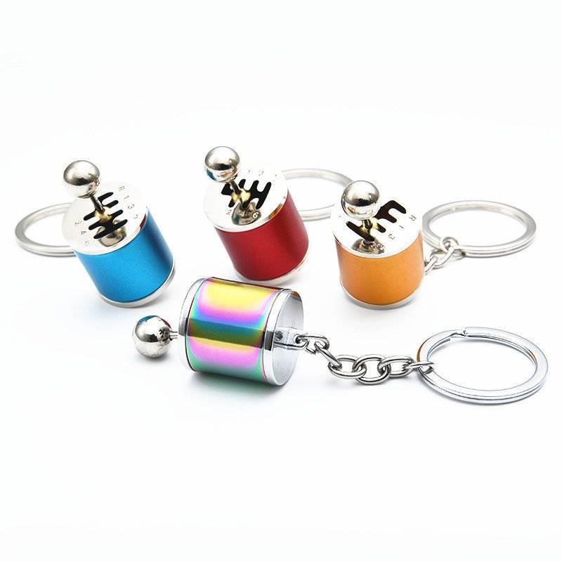 Metal Gear Box Shifter Metal Keychain 6-Speed Manual Transmission Gear Shift Key Ring Car Shifter Keyring