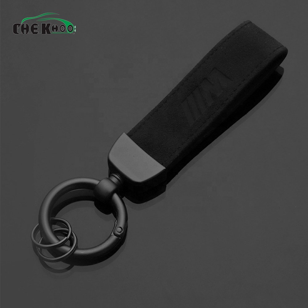 AMG Car Key Holder Key Rings Key Chain Hand Leather Horseshoe Buckle Keychain Car Keyring Gift Auto Accessory for Audi Sline PU