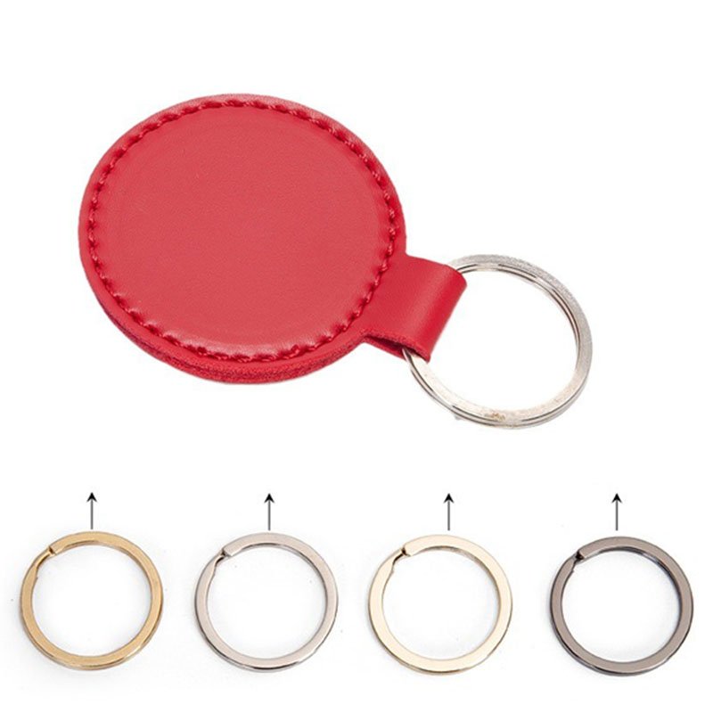 Round Pu Leather Keychain Engravable Blanks Diy Colorful Laser Engraved Accessories Gift Keyrings Car Key Chain Holder Keychains