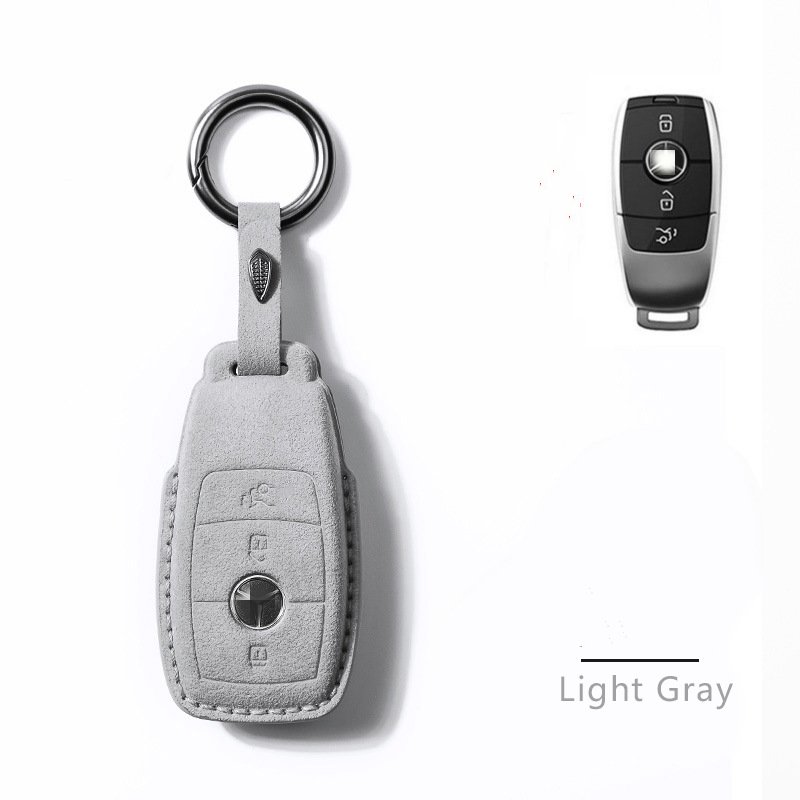 New Style Leather Car Key Case for Mercedes Benz 3 Buttons 4 Buttons Car Key Fob Cover Keychain Suede Accessories