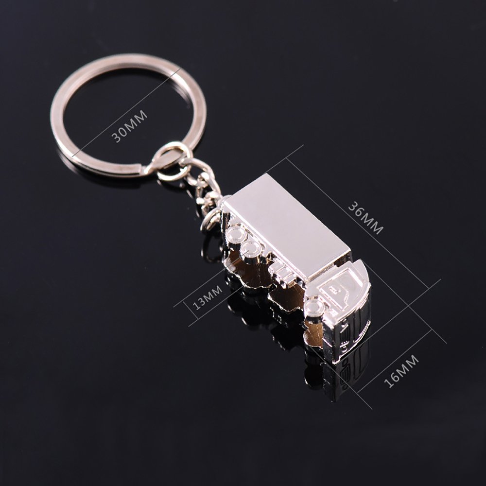 Personalized Custom 3D Metal Monogrammed Trucker Car key ring promotional driver gift semi truck keychain