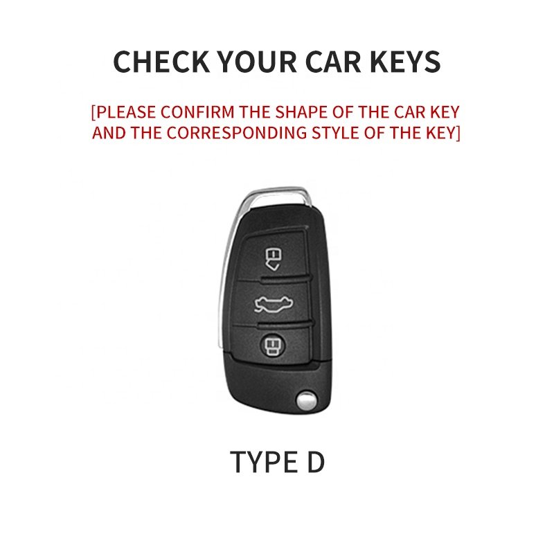 3D Fur Soft Texture 3-Color Double Button High Temperature Hot Press Button Set Fashion Car Key Accessories for Audi