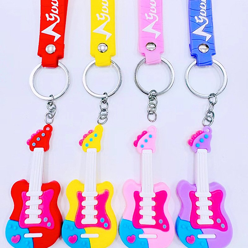 2024 Cartoon Snake Keychain 3D Rubber Cute Bear Doll Keyring Bag Backpack Charm Pendant Couple Key Chain Accessories - Mixed