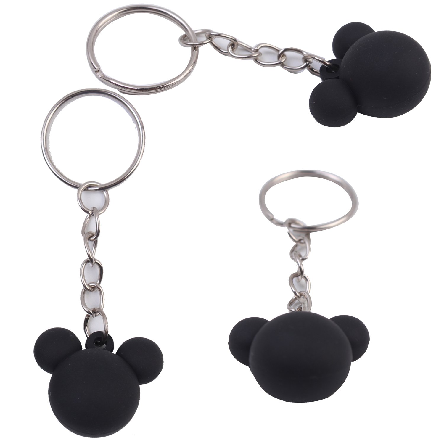 New Arrival 3D Mickey Head Key Chain Wholesale Cartoon PVC Rubber Key Chains Custom 3D/2D Key Ring Accessories Promotion Gifts