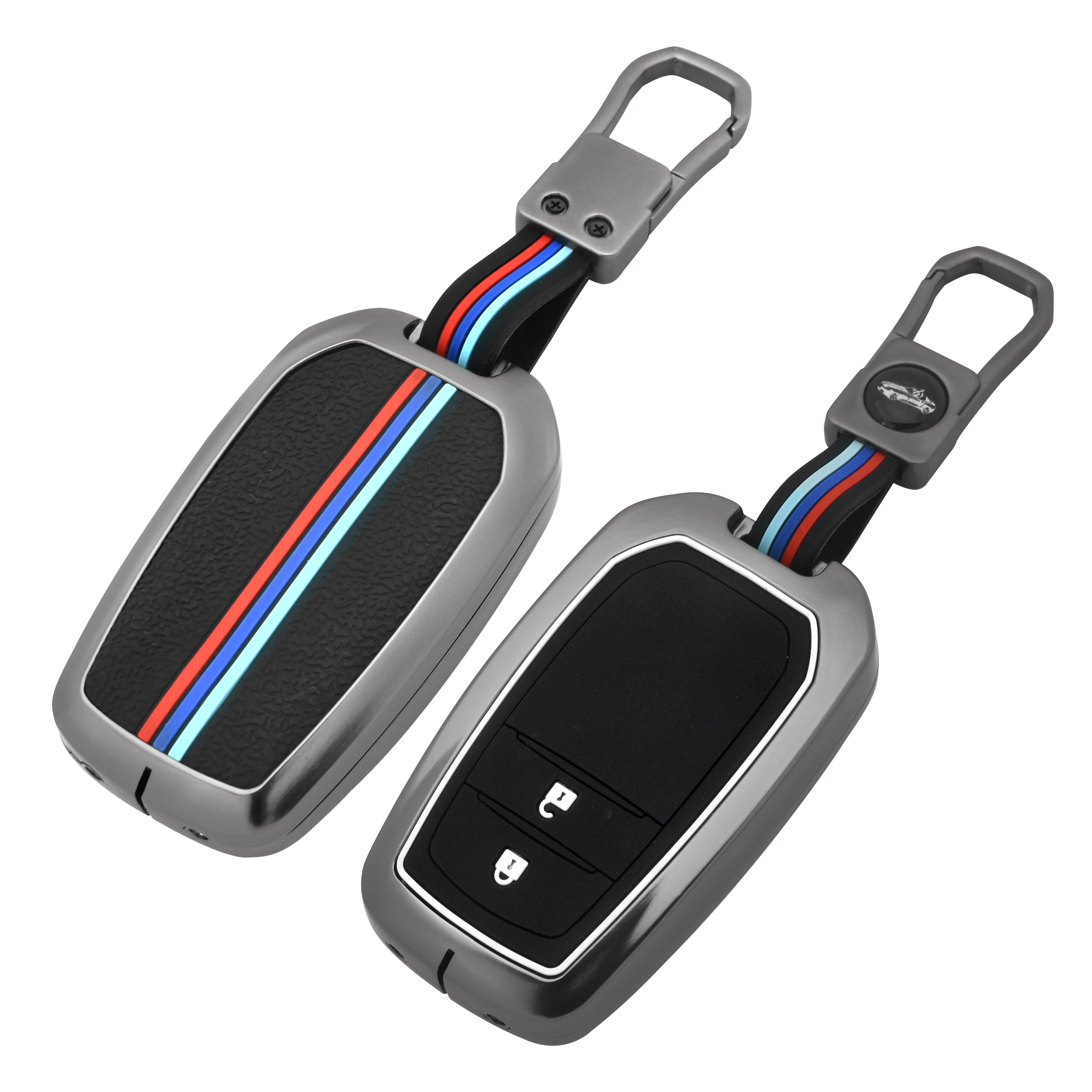 DM Superior Quality Zinc Alloy Metal Smart Car Key Case Cover Car Remote Key Fob Fit for Toyota Fortuner Accessories
