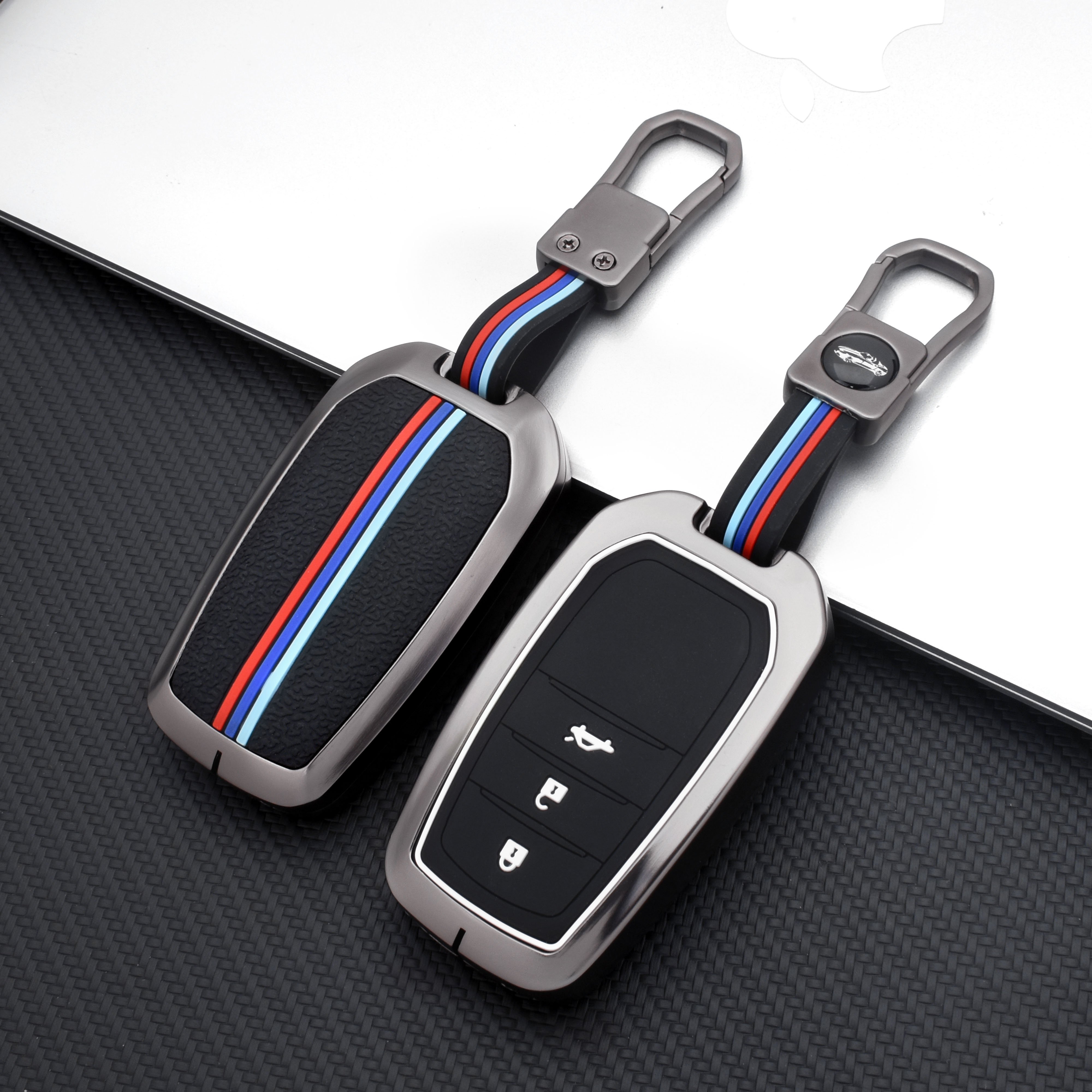 DM Superior Quality Zinc Alloy Metal Smart Car Key Case Cover Car Remote Key Fob Fit for Toyota Fortuner Accessories