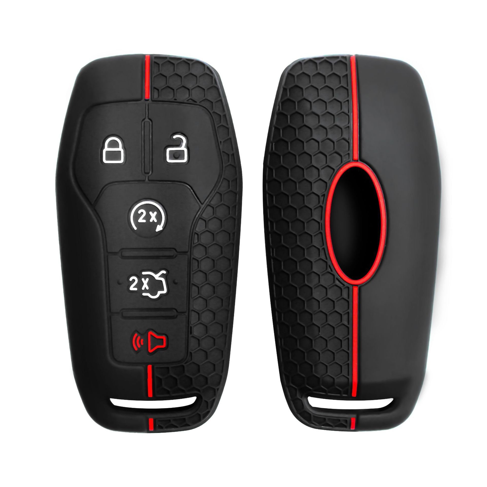 Recommend Car Key Case Fashion Grip Protective Silicone Smart 5 Buttons Car Key Cover Case for Ford Focus