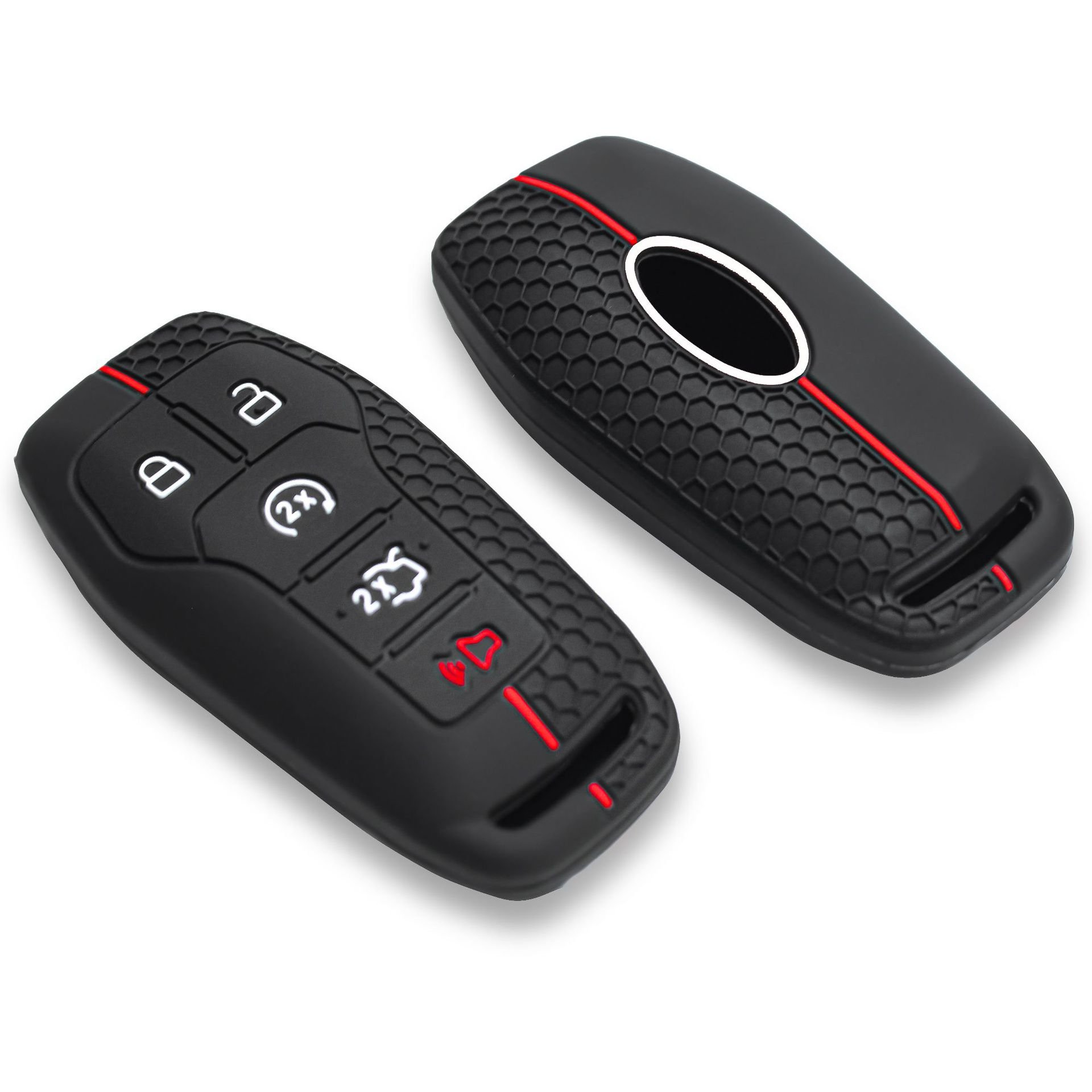 Recommend Car Key Case Fashion Grip Protective Silicone Smart 5 Buttons Car Key Cover Case for Ford Focus