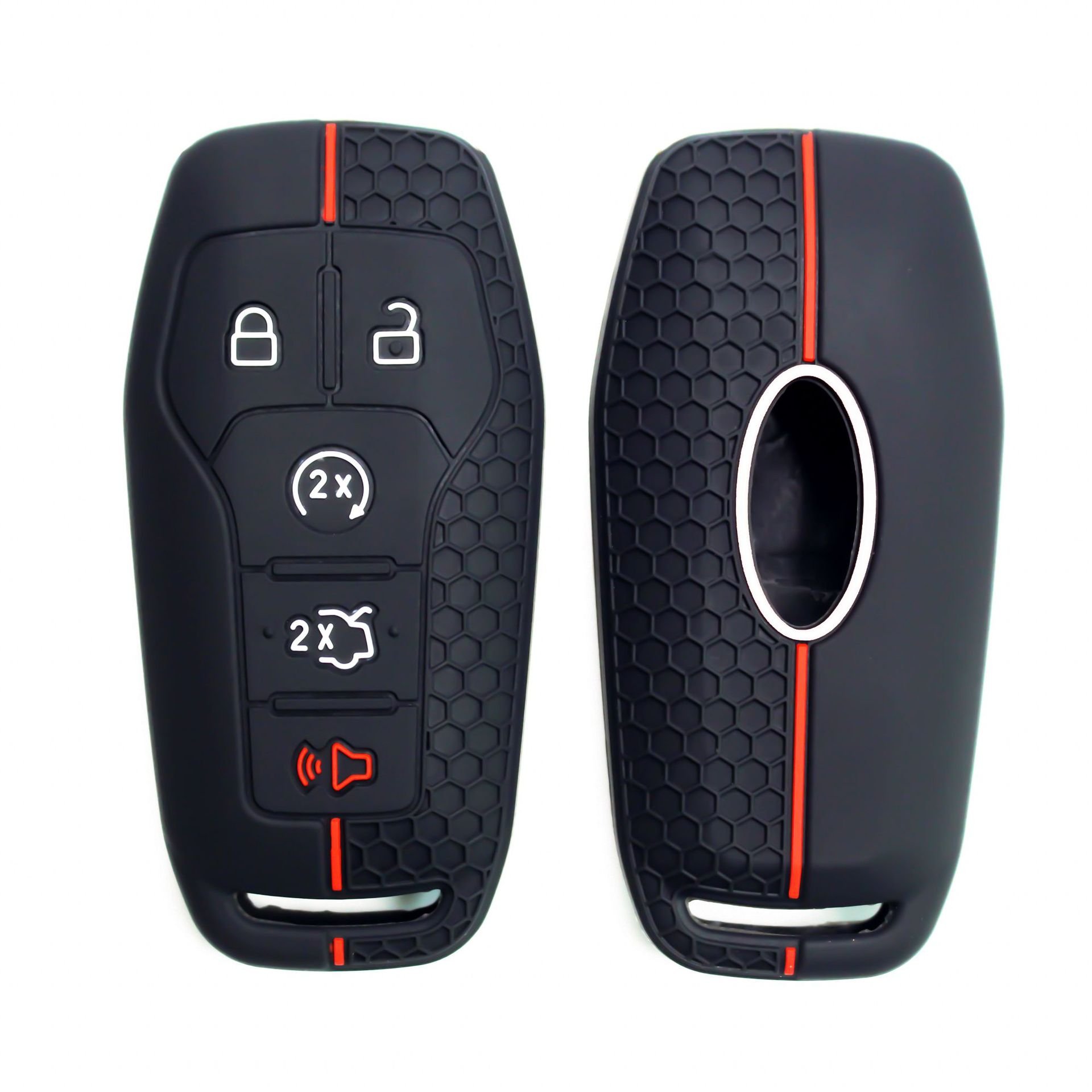 Recommend Car Key Case Fashion Grip Protective Silicone Smart 5 Buttons Car Key Cover Case for Ford Focus
