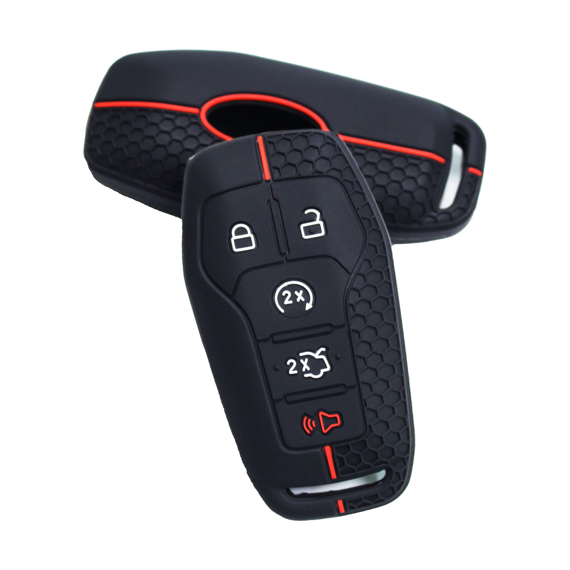 Recommend Car Key Case Fashion Grip Protective Silicone Smart 5 Buttons Car Key Cover Case for Ford Focus