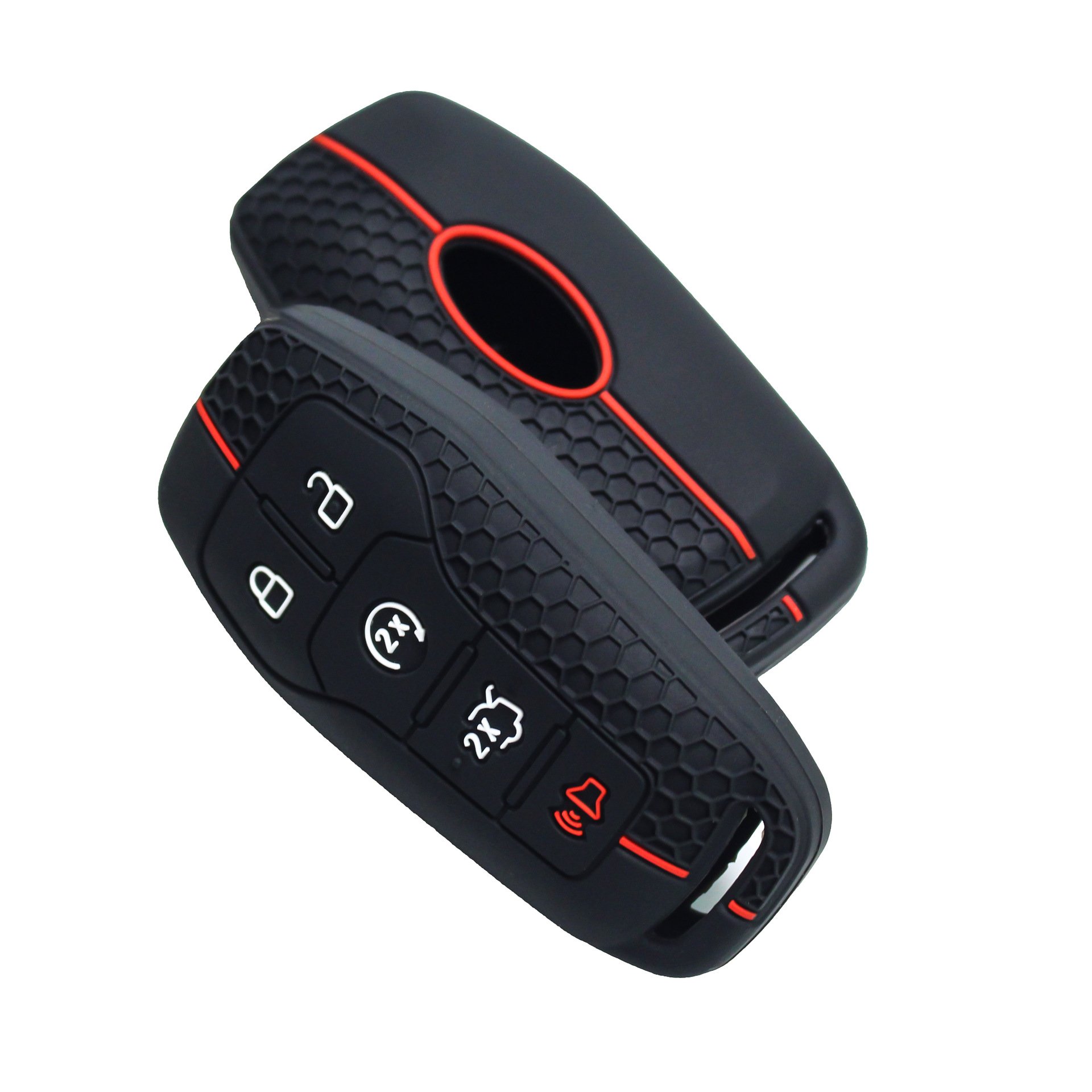 Recommend Car Key Case Fashion Grip Protective Silicone Smart 5 Buttons Car Key Cover Case for Ford Focus