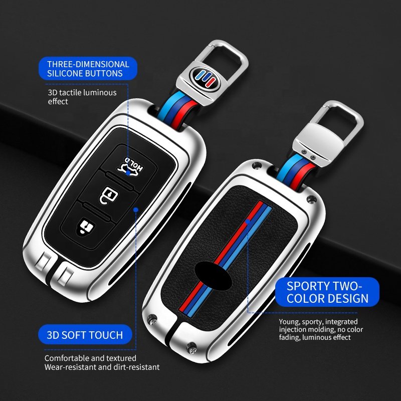 For Kia Seltos Zinc Alloy Metal Case Silicone Car Key Cover