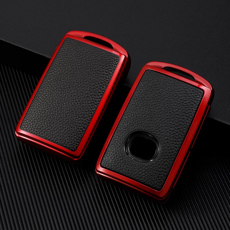 Leather Key Fob Cover for Mazda,Key Holder Suit for Mazda 6 CX-5 CX-30 CX-9 Mazda 3 Hatchback 2019-2022 Key case accessories