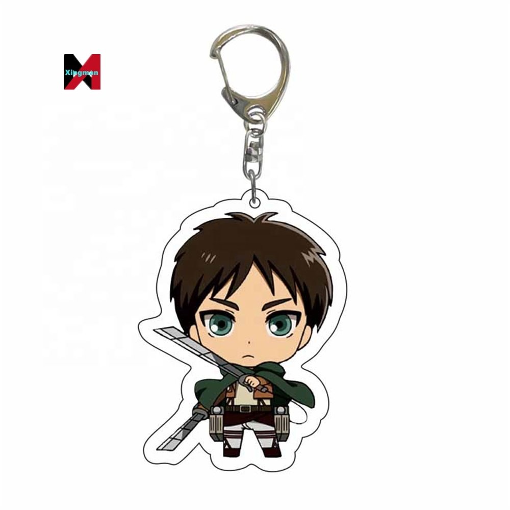 Holder For Bag Car Key Accessory Anime Tag Wholesale Attack On Titan acrylic keychain