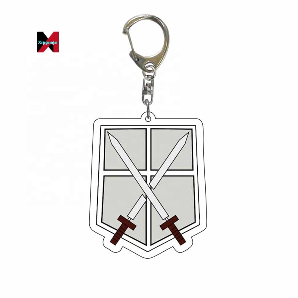 Holder For Bag Car Key Accessory Anime Tag Wholesale Attack On Titan acrylic keychain