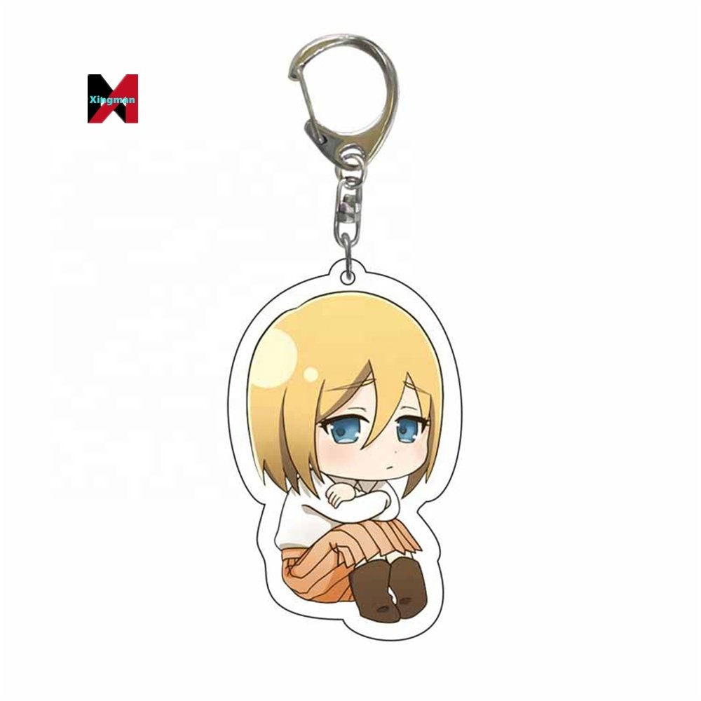Holder For Bag Car Key Accessory Anime Tag Wholesale Attack On Titan acrylic keychain