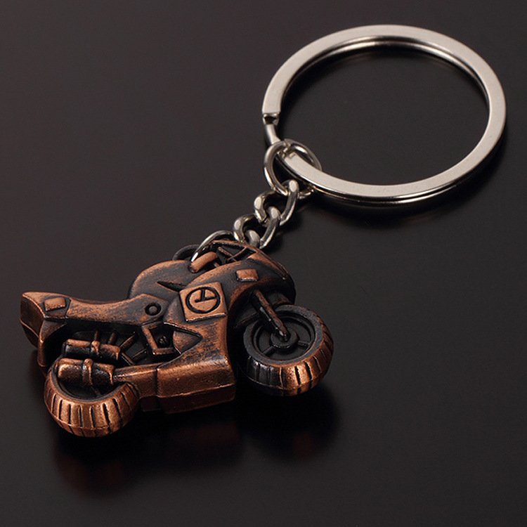 Creative Personality Stereo Simulation Heavy Motorcycle Metal Key Ring Men's Car Keychain Accessories