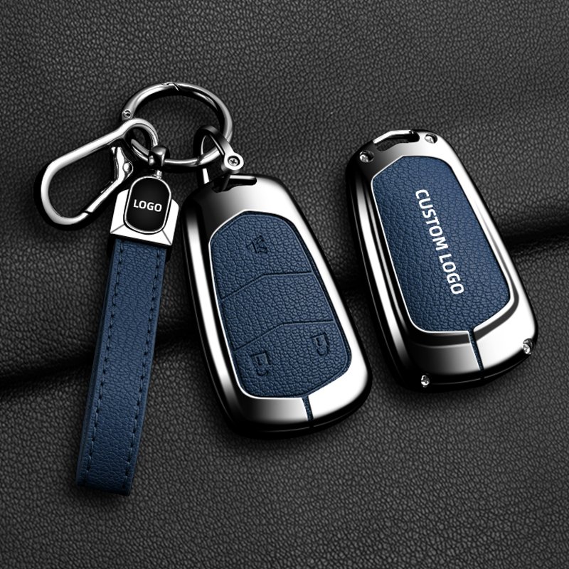 Suitable for Cadillac car key cover xt5 xt4 xts ct6 atsl xt6 CTS SRX automobile remote key cover leather metal bag