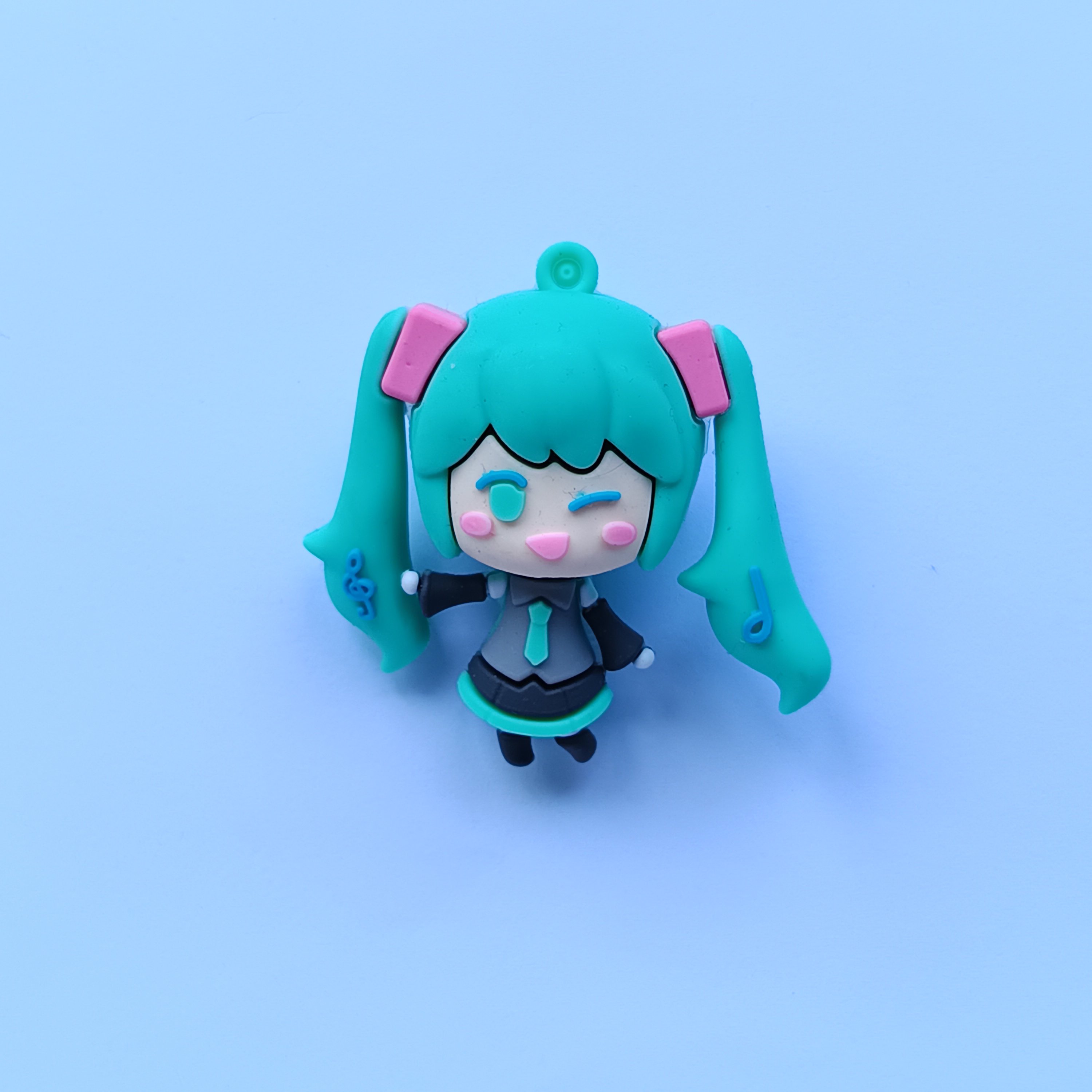 Factory Customization wholesale PVC cartoon anime character Figure Miku keychain doll key ring accessories Car Pendant
