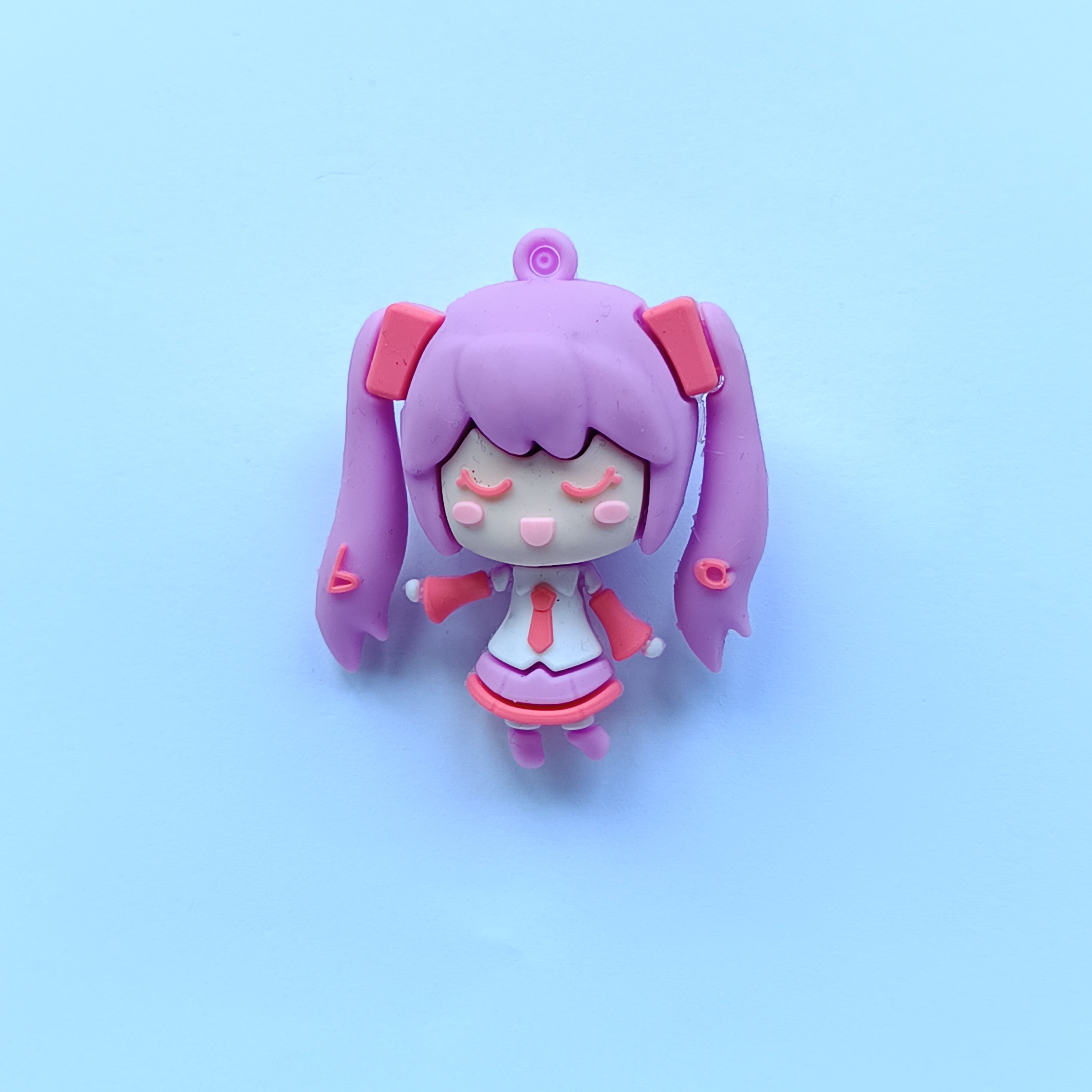 Factory Customization wholesale PVC cartoon anime character Figure Miku keychain doll key ring accessories Car Pendant