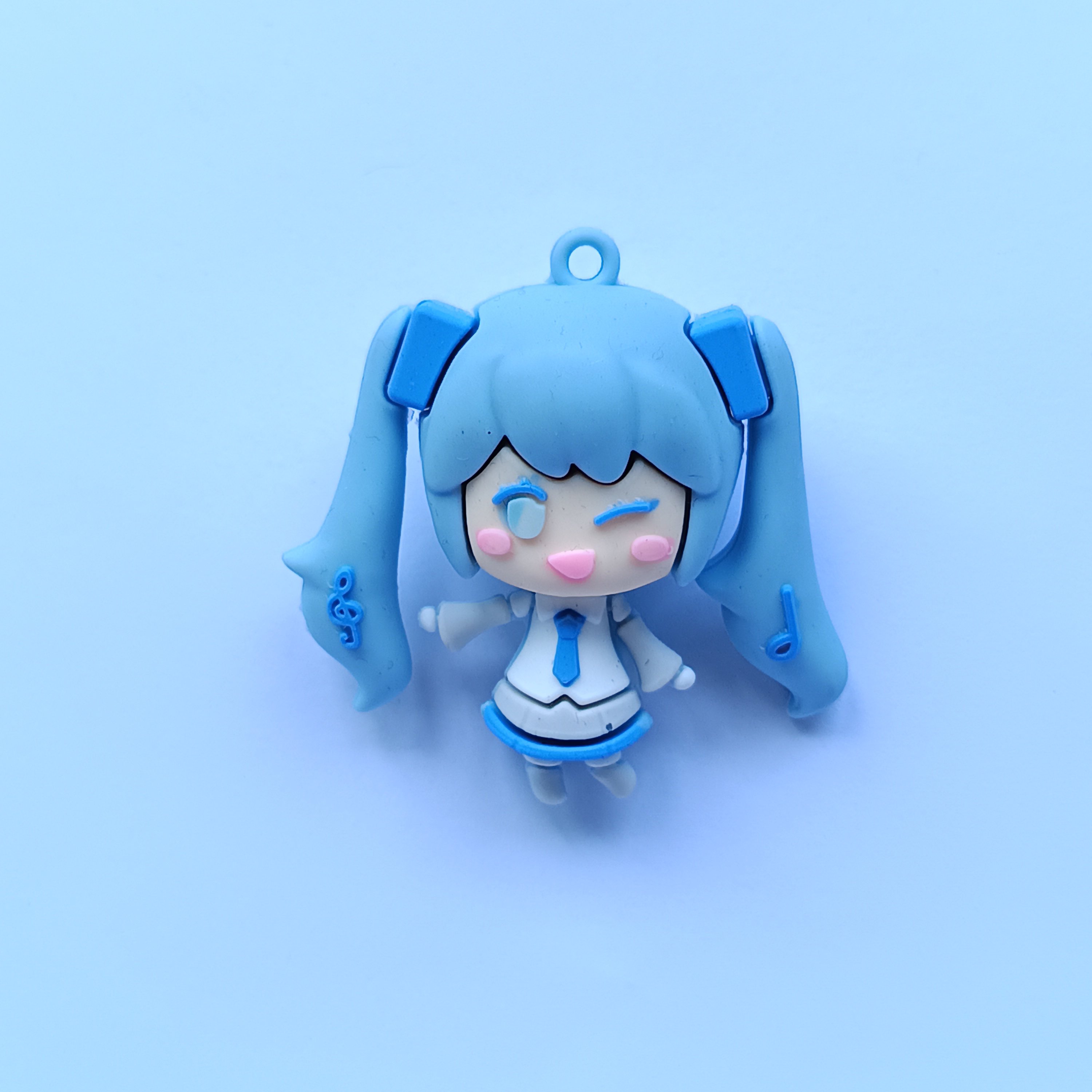 Factory Customization wholesale PVC cartoon anime character Figure Miku keychain doll key ring accessories Car Pendant