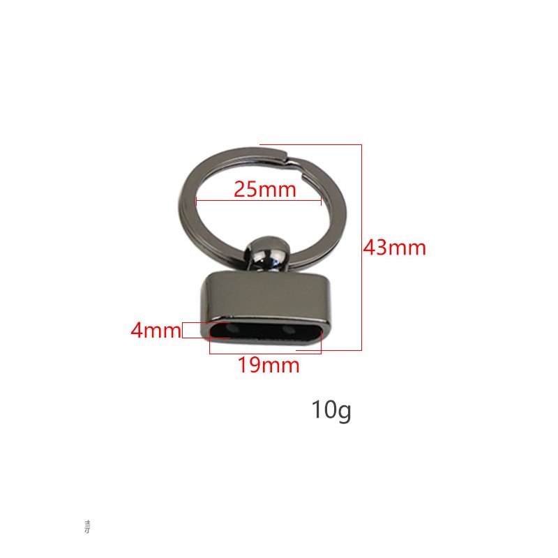 19mm Screw Car Leather Diy Key Ring Fur Ball Ornament Pendant Keychain Metal Head Luggage Accessories Flat Wire Key Clasp