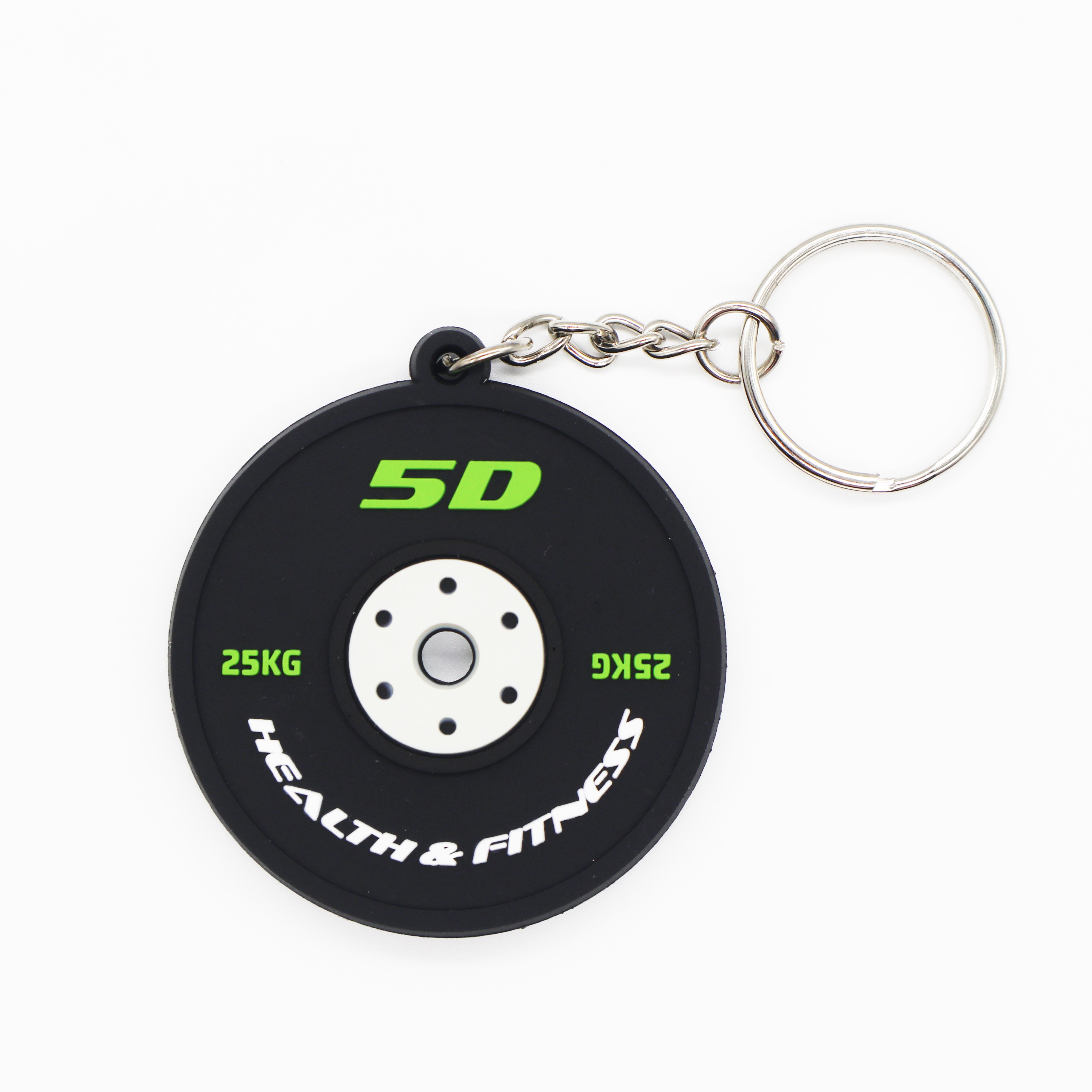 Keychain Manufacturers Gym Key Ring Sport Fitness 25KG 10KG 5KG Rubber PVC Keychain Suppliers Exporters