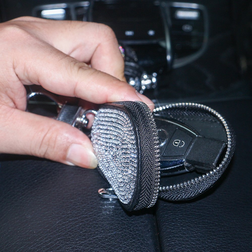 Universal Interior Car Key Accessories Colorful Luxury Diamond Car Key Holder Wallet Key Case