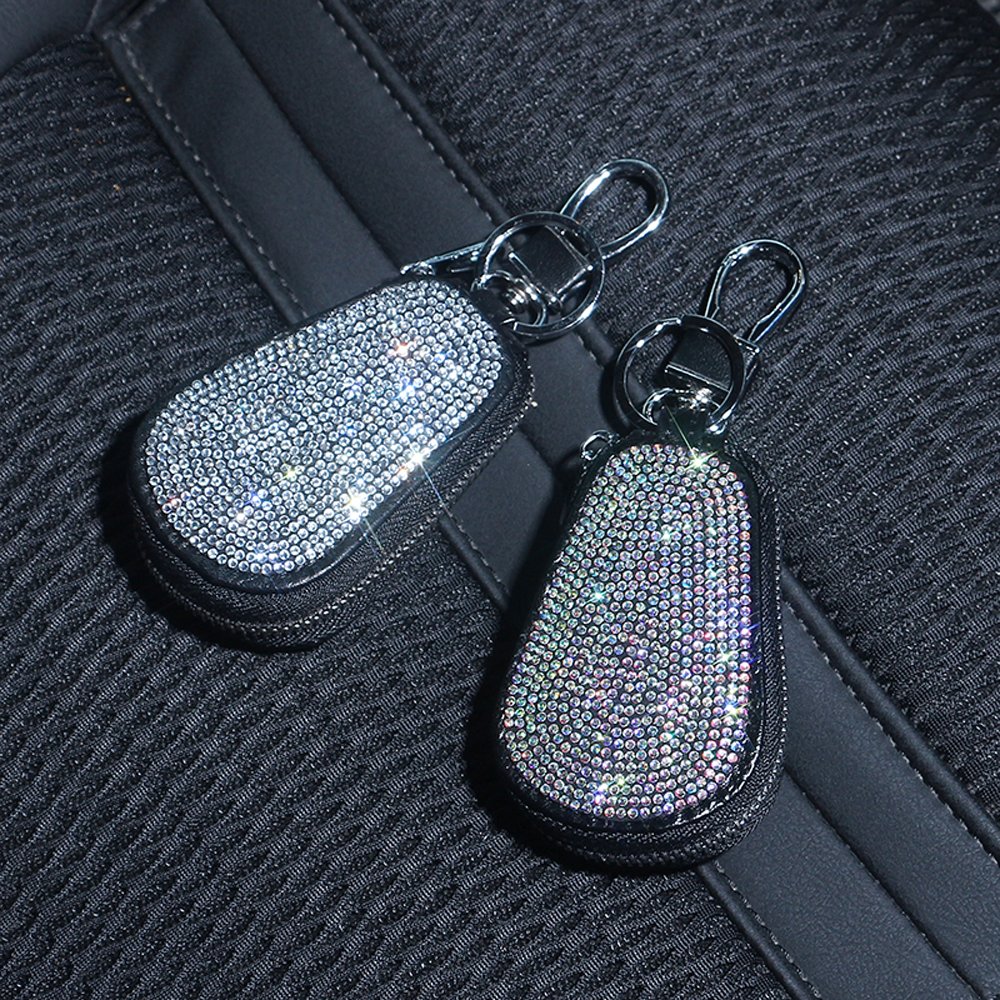 Universal Interior Car Key Accessories Colorful Luxury Diamond Car Key Holder Wallet Key Case