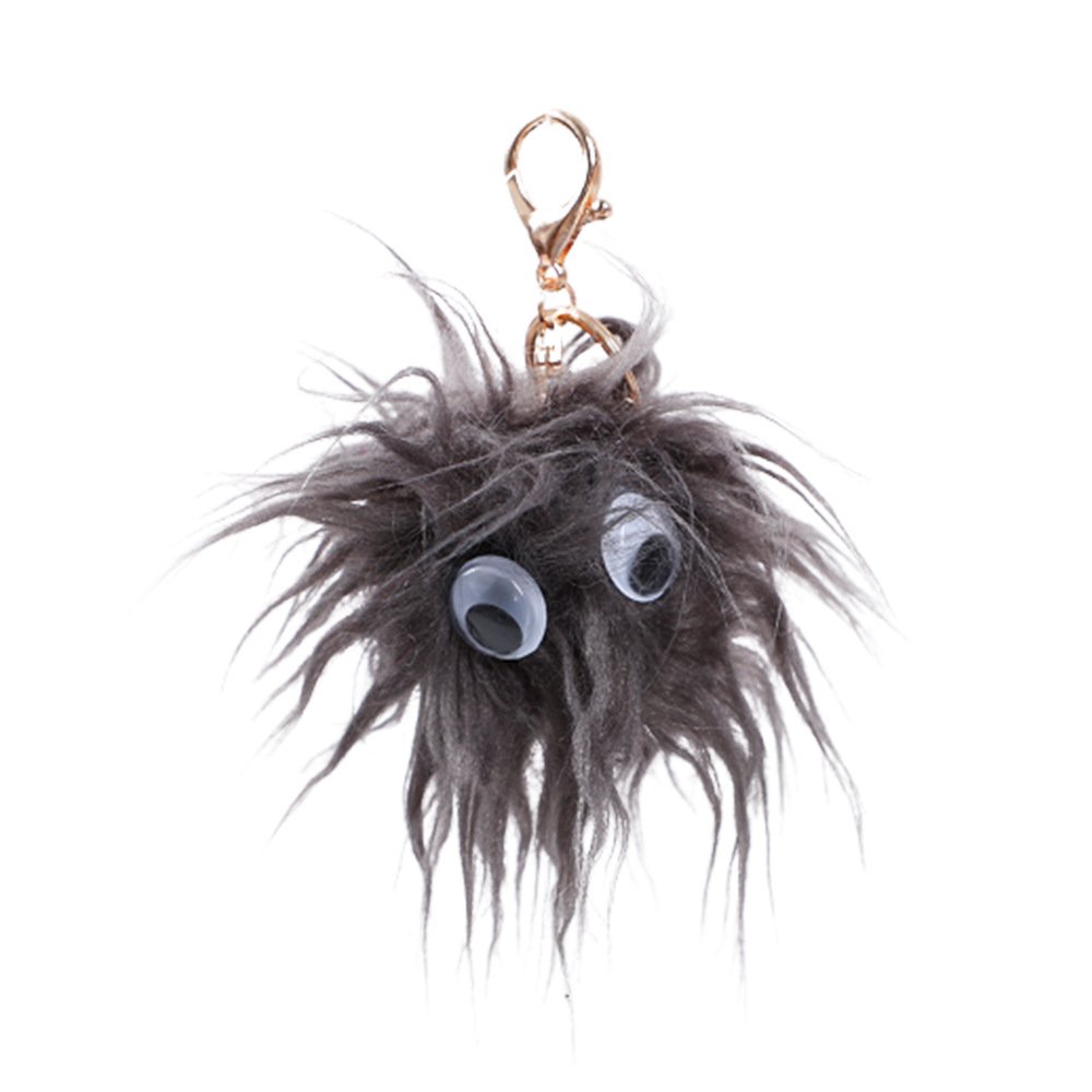 New style Hairy little monster cute pom pom key chain