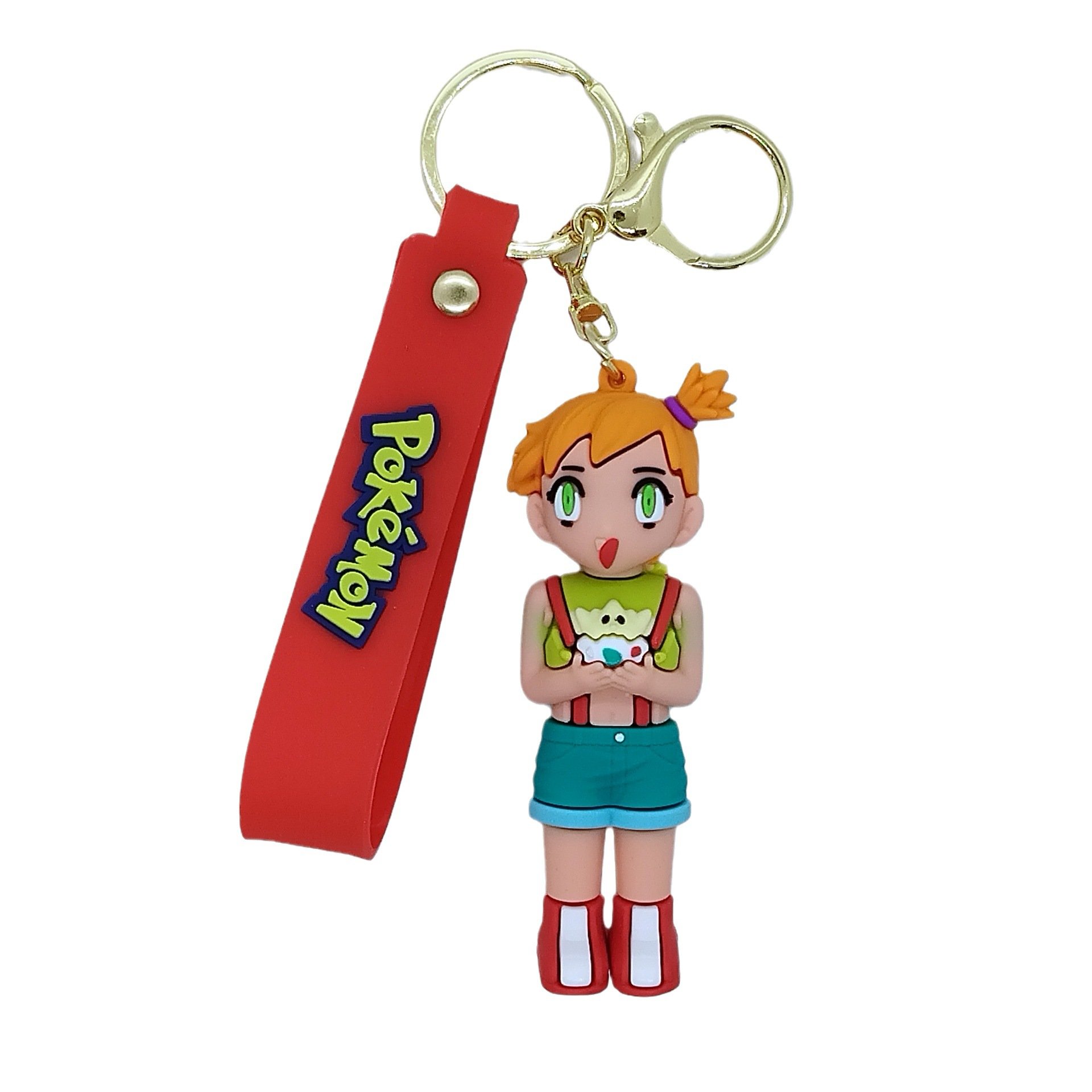 Lovely Cartoon Poke Keychain Car Key Accessories 3D Doll Pendant Rubber Key Chain Promotional Gifts Wholesale Keychains Custom